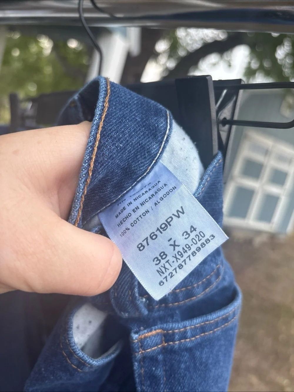 Rustler Men's Dark Blue Denim Jeans 38x34